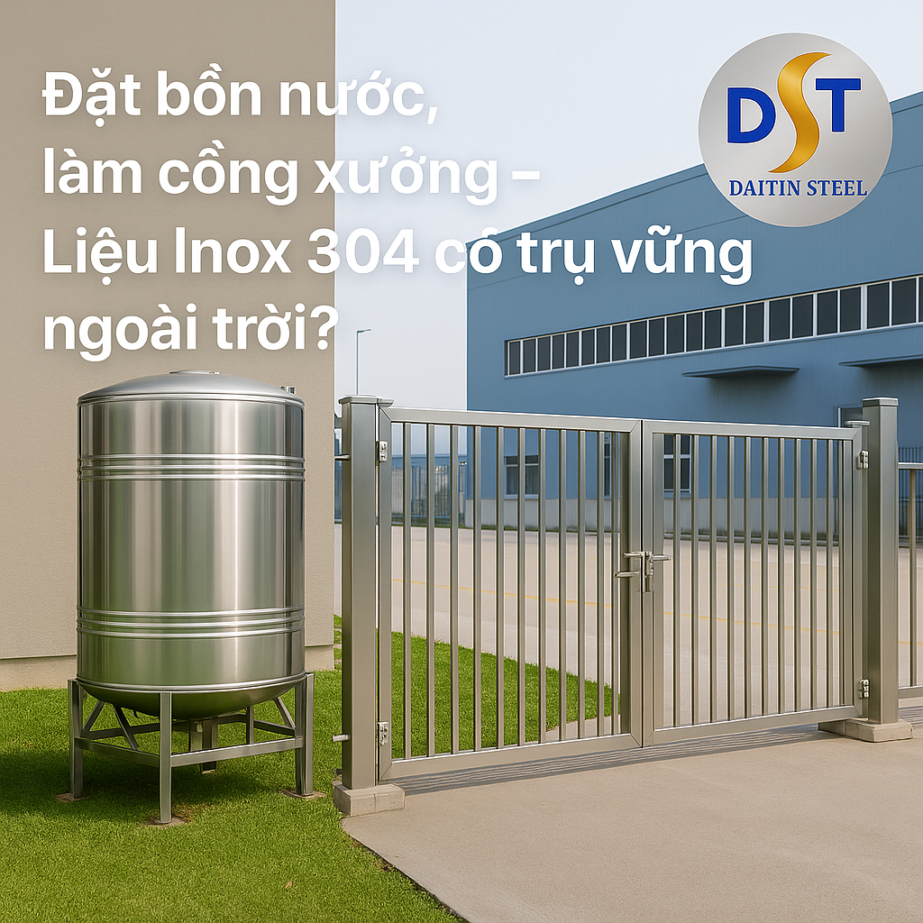 Đặt Bồn Nước, Làm Cổng Xưởng – Liệu Inox 304 Có Trụ Vững Ngoài Trời?