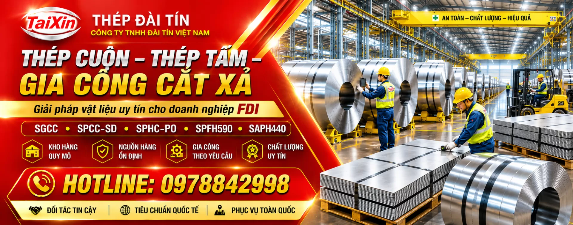 CHUYÊN CUNG CẤP THÉP PHỤ TRỢ CÔNG NGHIỆP FDI