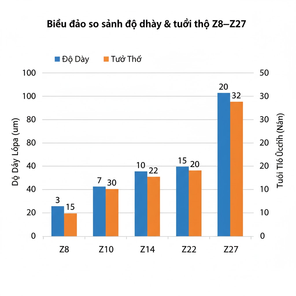 Lớp mạ Z8–Z27 là gì? Ảnh hưởng thế nào đến giá và độ bền thép mạ kẽm SGCC