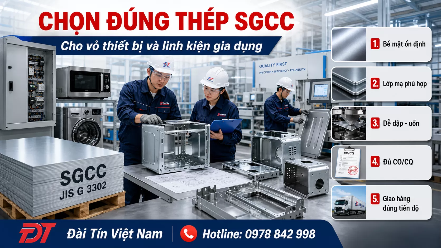 5 Rủi Ro Khi Chọn Sai Thép SGCC Cho Vỏ Thiết Bị Và Linh Kiện Gia Dụng