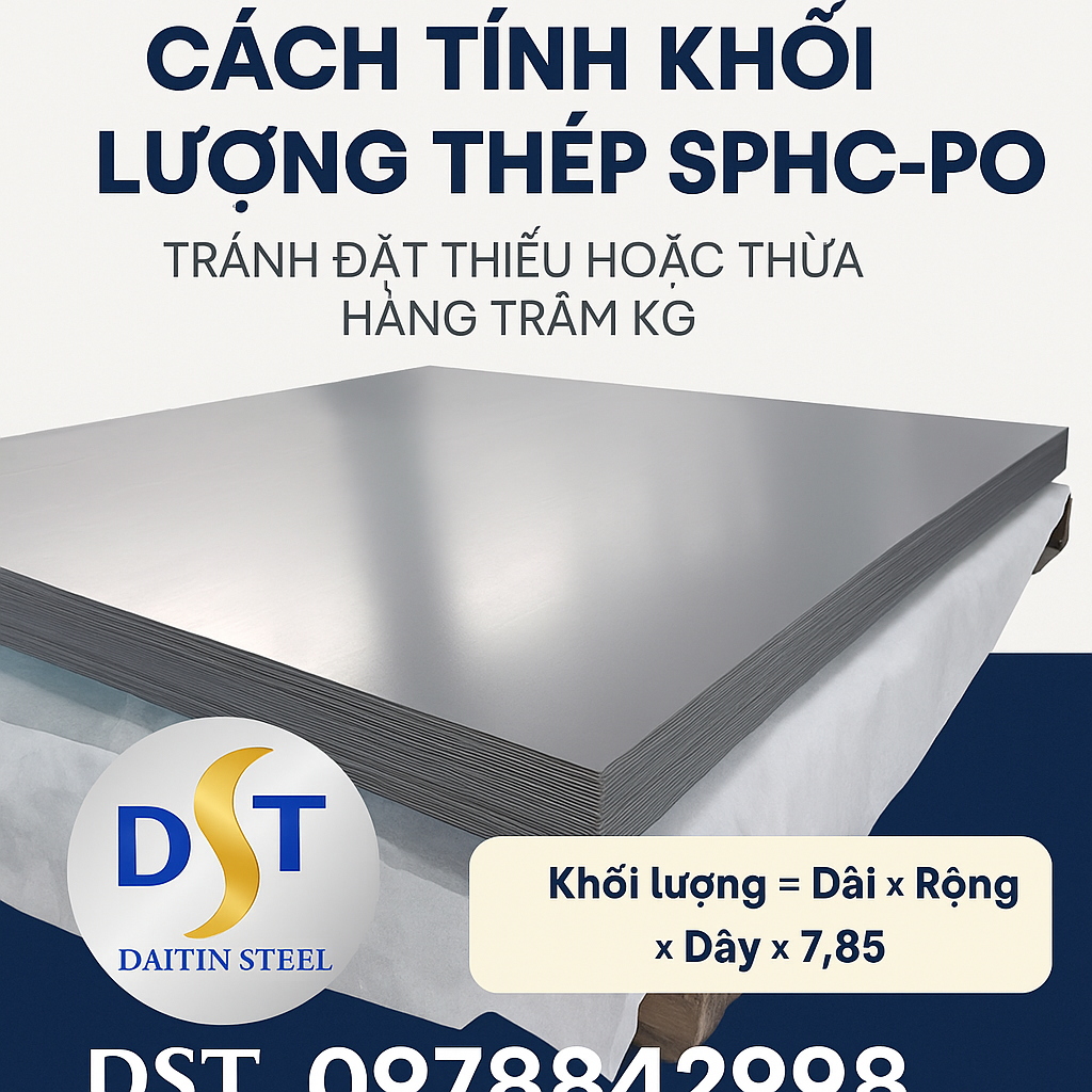 Cách tính khối lượng thép SPHC-PO chính xác năm 2025 – Tránh sai số khiến bạn mất hàng tấn nguyên liệu.