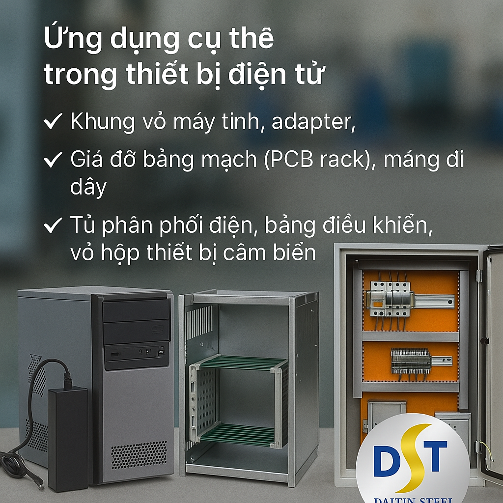 Ứng dụng thép SGCC trong ngành điện tử – giải pháp tối ưu cho khung vỏ, tủ, bảng mạch