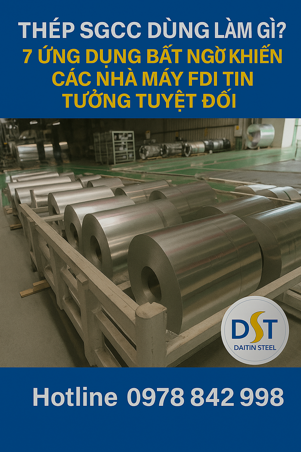 Thép SGCC dùng làm gì? 7 ứng dụng bất ngờ khiến các nhà máy FDI tin tưởng tuyệt đối