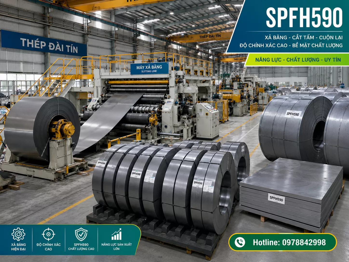 Thép SPFH590/540 cho ngành ô tô – Cường lực cao, hàng sẵn kho