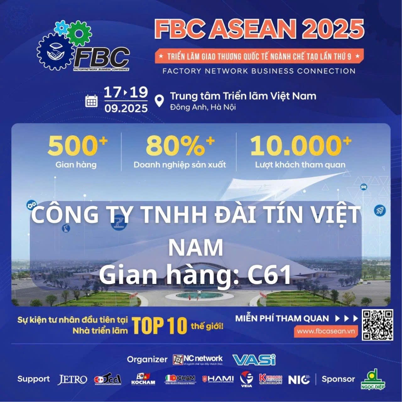 FBC ASEAN 2025: Ghé C61 – Nhận bộ mẫu & báo giá nhanh 24–72h từ Đài Tín