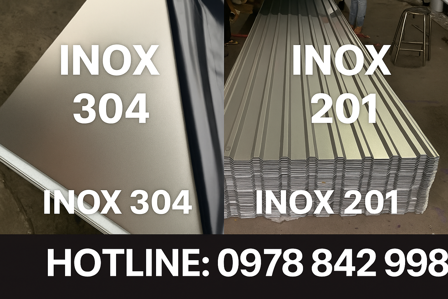 Cách Phân Biệt Inox 304 và Inox 201 Bằng Mắt Thường – Chính Xác 80%