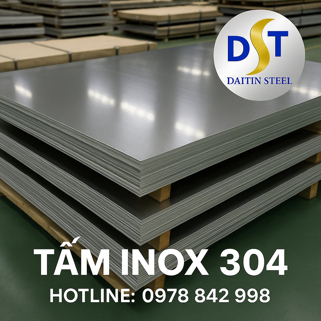 Tấm inox 304 c&aacute;n nguội bề mặt 2B tại kho Đ&agrave;i T&iacute;n