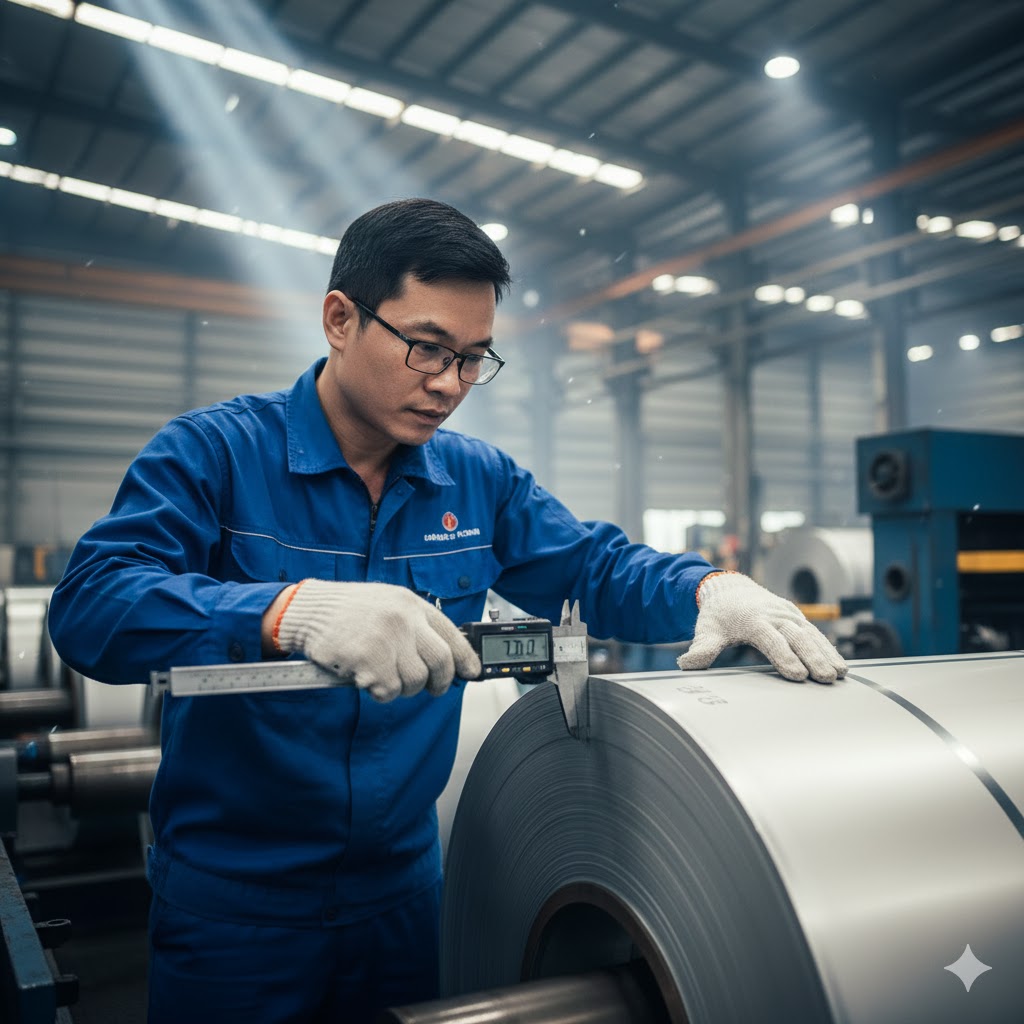 Từ Thép Cuộn Đến Linh Kiện Ô Tô: Quy Trình Kiểm Soát Chất Lượng (QC) 3 Lớp Của Đài Tín Khi Gia Công Thép SAPH440