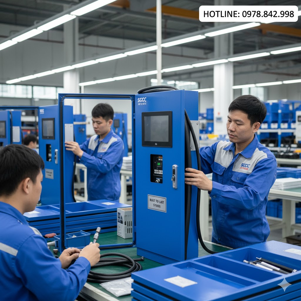 Vỏ Tủ Sạc Xe Điện: Giải Mã Vật Liệu SGCC Giúp Kiosk Bền Bỉ 5 Năm, Bất Chấp Mưa Nắng