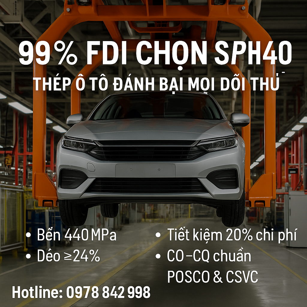 99% nhà sản xuất FDI chọn SAPH440 – Vì sao thép này đánh bại mọi đối thủ?