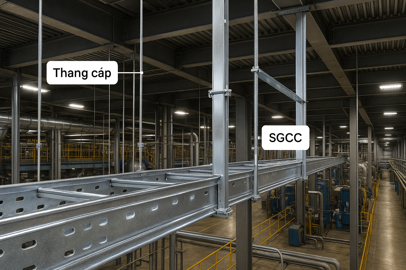 10 TIÊU CHÍ THANG/MÁNG CÁP KHÔNG GỈ: CHỌN SGCC ĐÚNG DÀY & LỚP MẠ CHUẨN CÔNG NGHIỆP