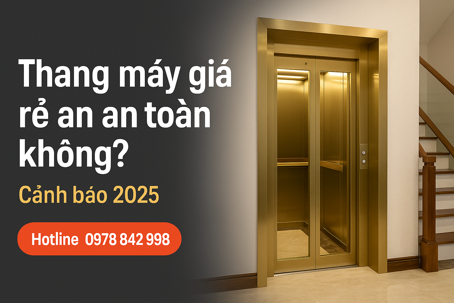 Thang máy giá rẻ có an toàn không? Cảnh báo cho người mới nhập hàng