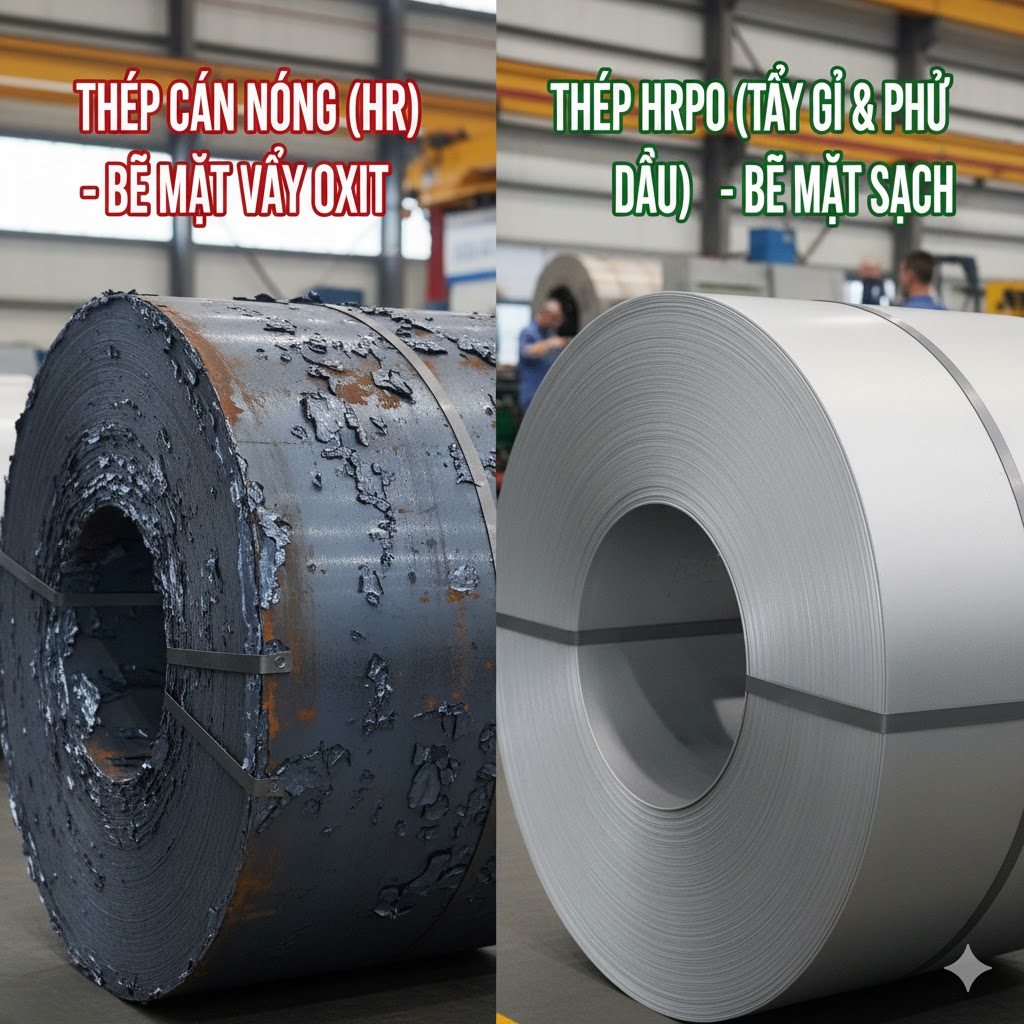 Thép Cán Nóng Tẩy Gỉ (HRPO) Là Gì? Phân Tích Chuyên Sâu & Ứng Dụng Trong Cơ Khí Chế Tạo