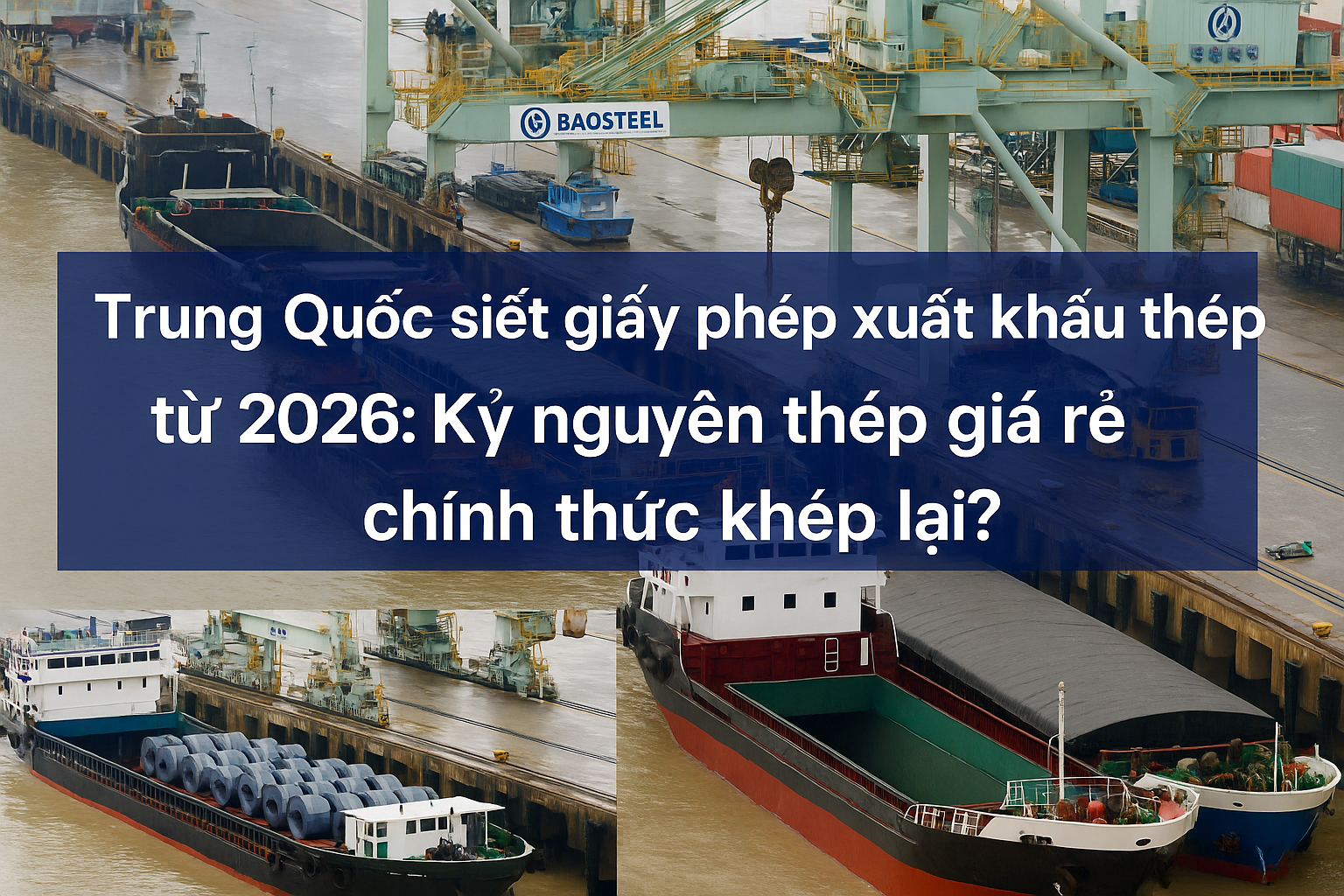 Trung Quốc siết giấy phép xuất khẩu thép từ 2026: Kỷ nguyên thép giá rẻ chính thức khép lại?