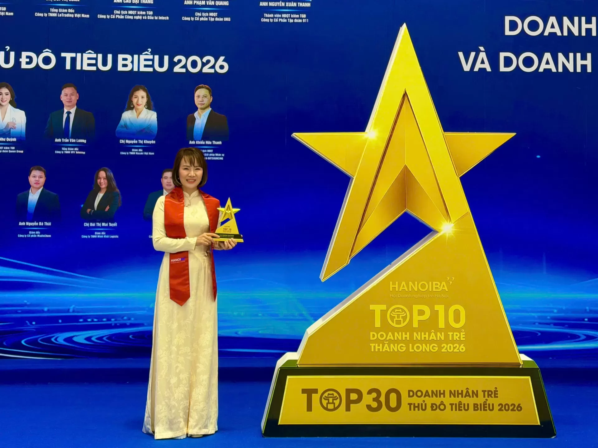 Bà Trương Thị Dung được vinh danh Top 10 Doanh nhân trẻ Thăng Long 2026: Niềm tự hào Taixin Group