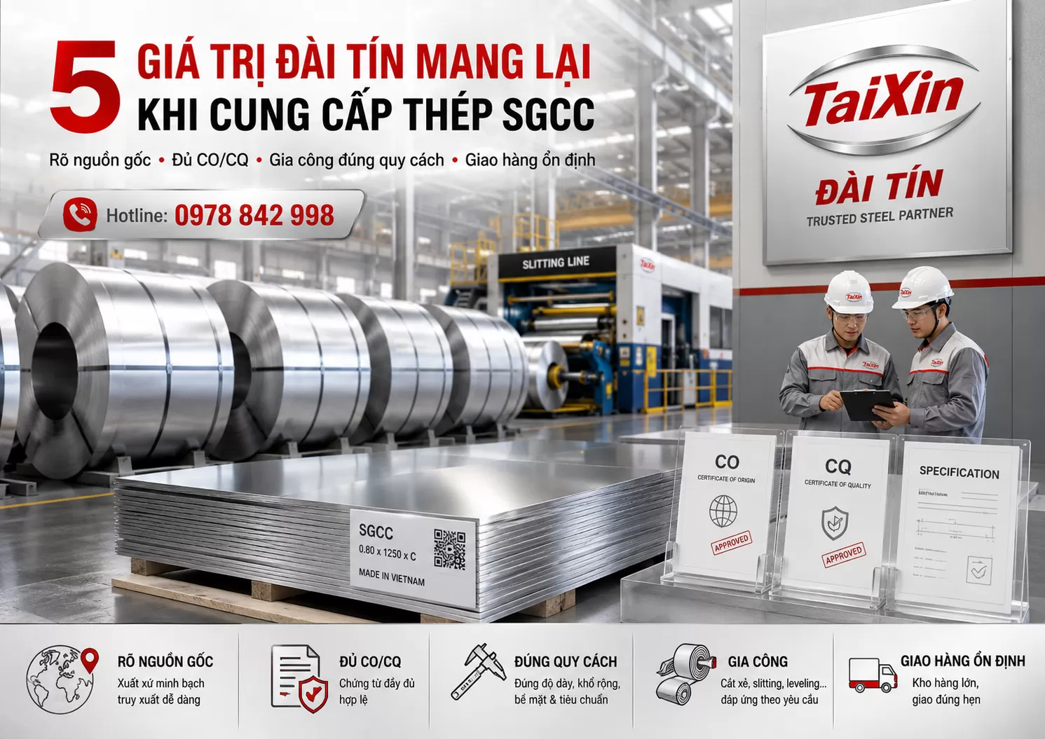 5 Giá Trị Đài Tín Mang Lại Khi Cung Cấp Thép SGCC Cho Ngành Điện Tử, Gia Dụng Và Tủ Điện