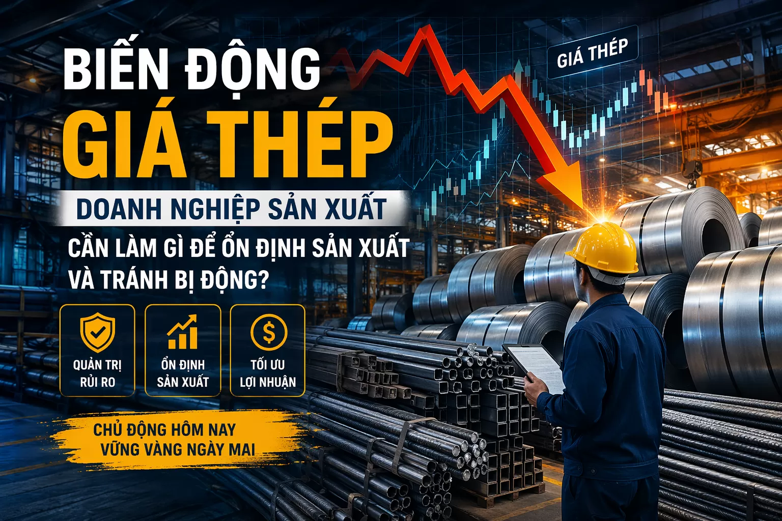Biến động giá thép 2026: Nhà sản xuất cần làm gì để ổn định sản xuất và tránh bị động?